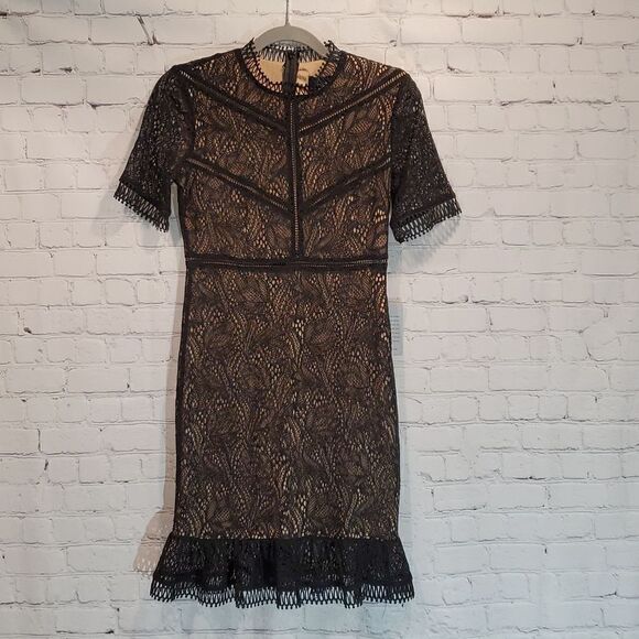 Bardot Theodora black lace cocktail dress NWT - Picture 1 of 12